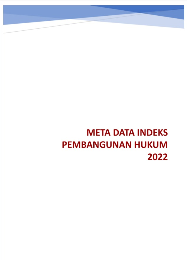 Meta Data Indeks Pembangunan Hukum 2022