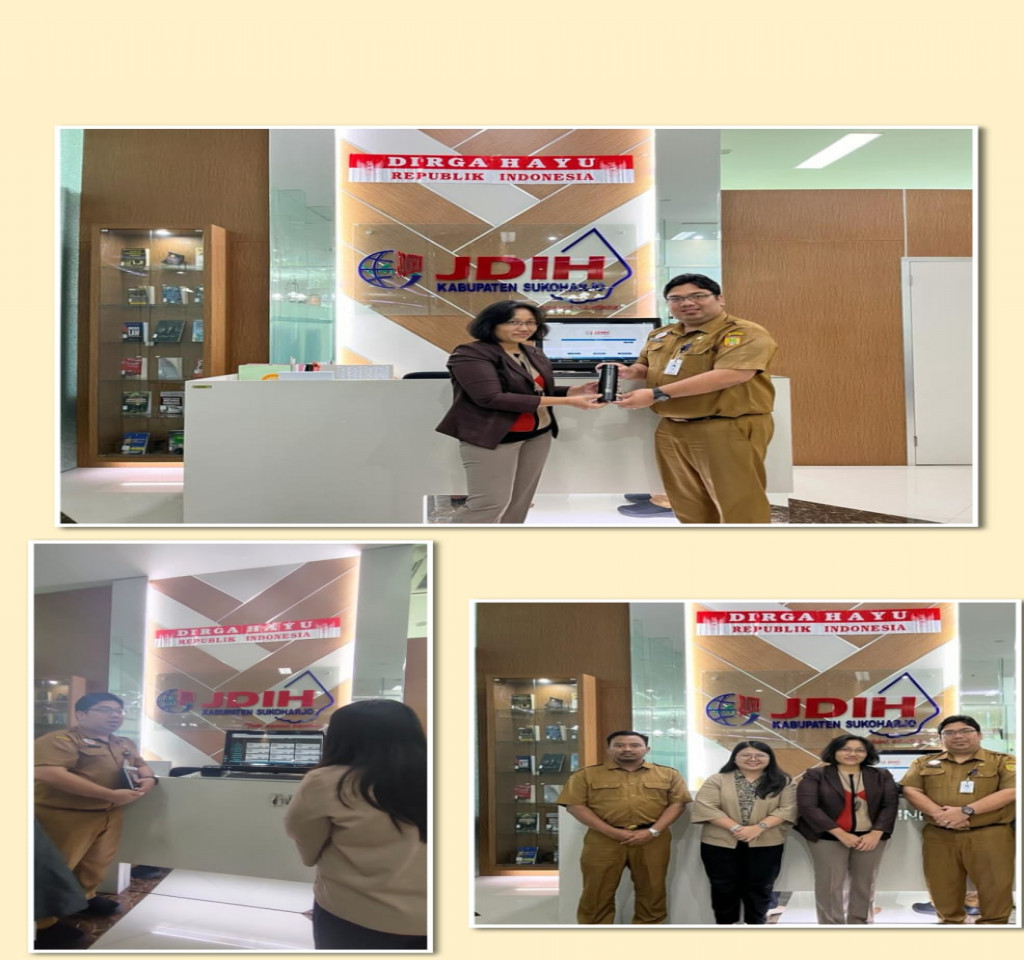 Foto Kunjungan Kegiatan Pengembangan Kerjasama Antar Anggota SJDIH Kabupaten Sukoharjo