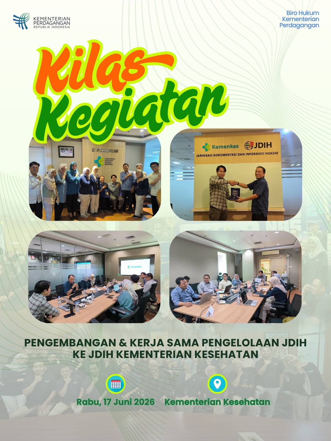 Kilas Kegiatan Kerjasama JDIH ke JDIH Kementerian Kesehatan