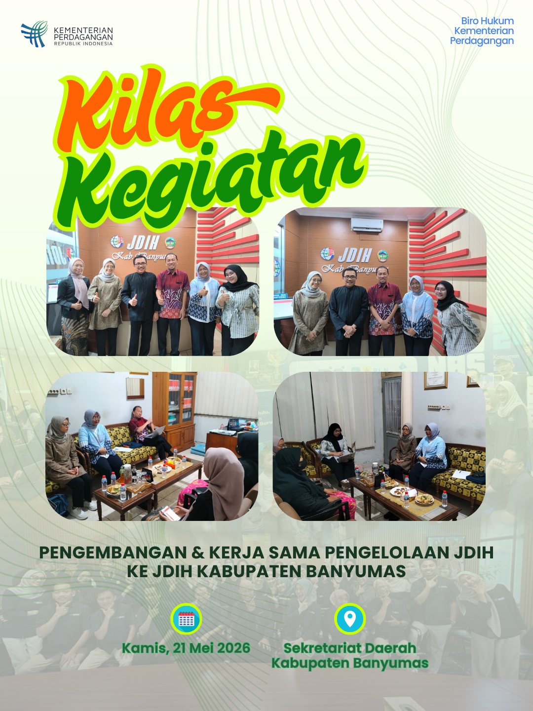 Kilas Kegiatan Kerjasama JDIH ke JDIH Kabupaten Banyumas